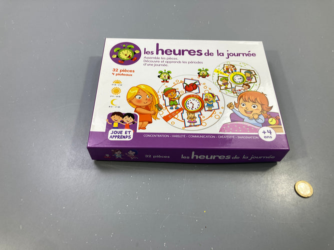 Les heures de la journée +4a Joue et apprends, moins cher chez Petit Kiwi