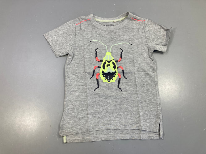 T-shirt m.c gris chiné insecte, moins cher chez Petit Kiwi