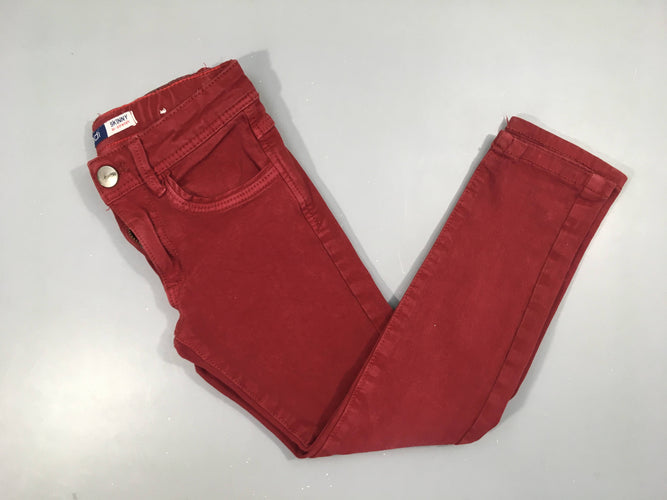 Pantalon skinny bi-stretch rouge bordeaux, moins cher chez Petit Kiwi