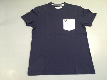 T-shirt m.c bleu marine poche blanche, Lyle&Scott