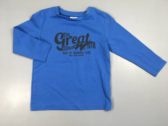 T-shirt m.l bleu great, moins cher chez Petit Kiwi