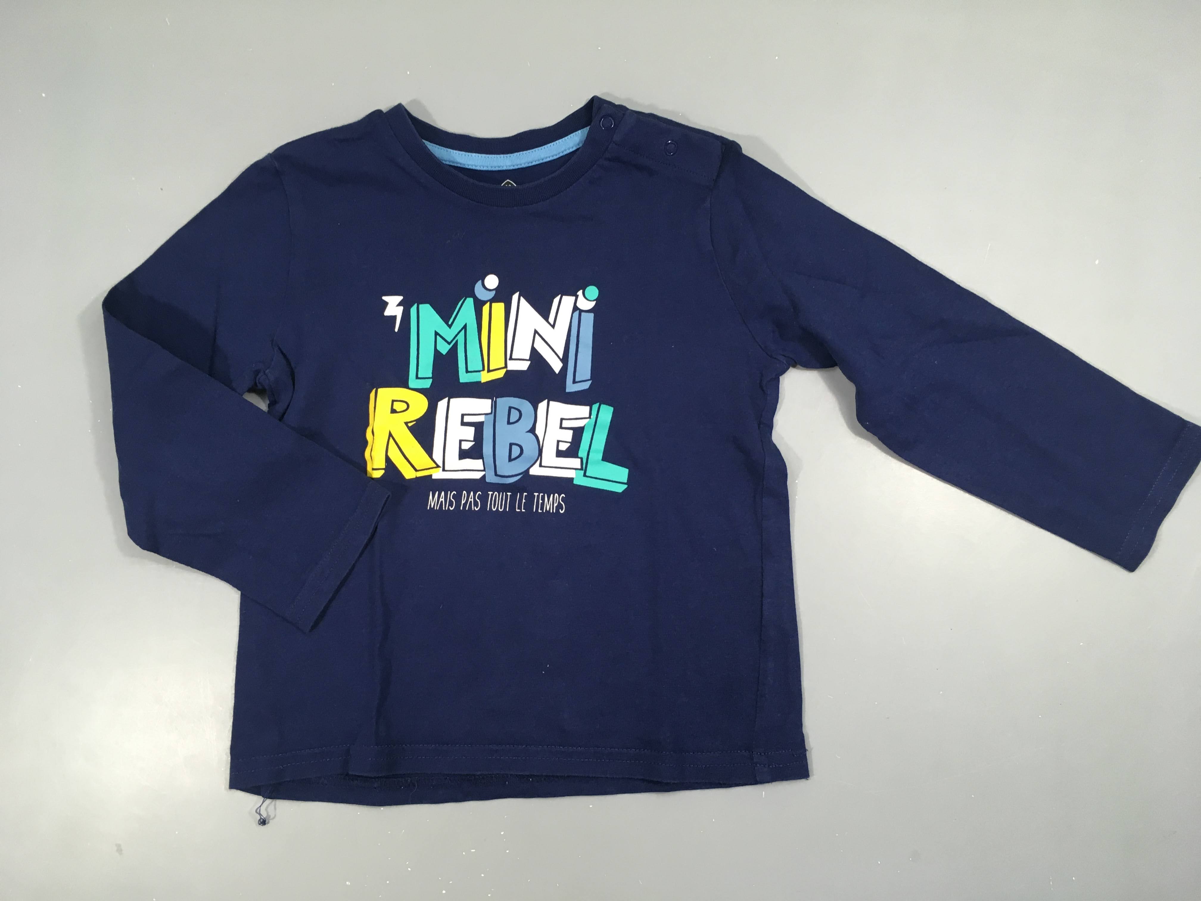 T-shirt m.l bleu foncé mini rebel