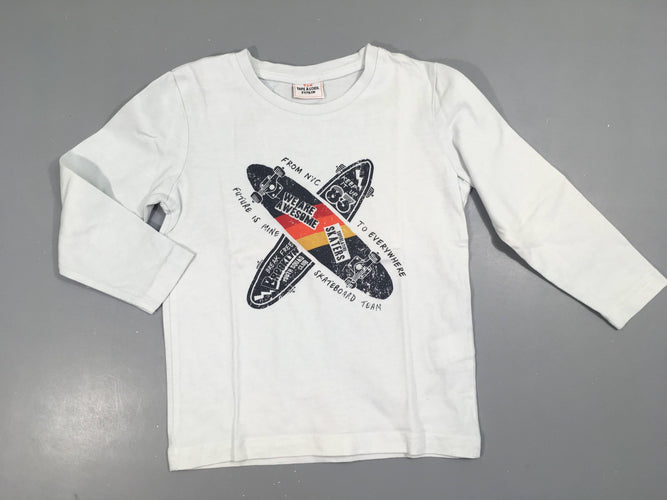 T-shirt m.l bleu clair skates, moins cher chez Petit Kiwi
