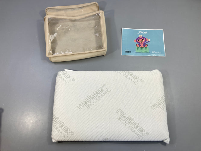 Coussin à mémoire de forme, biocermic Resistex, 50x30x4cm, moins cher chez Petit Kiwi