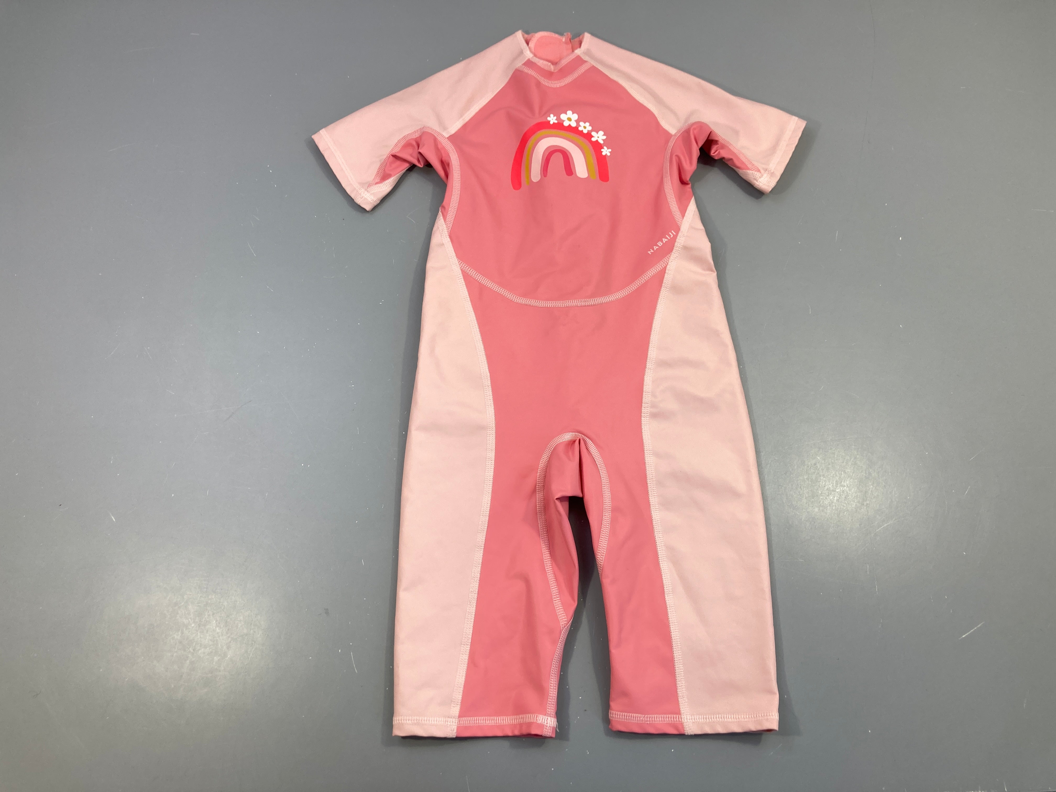 Combi anti froid/anti uv rose arc-en-ciel, Nabaiji