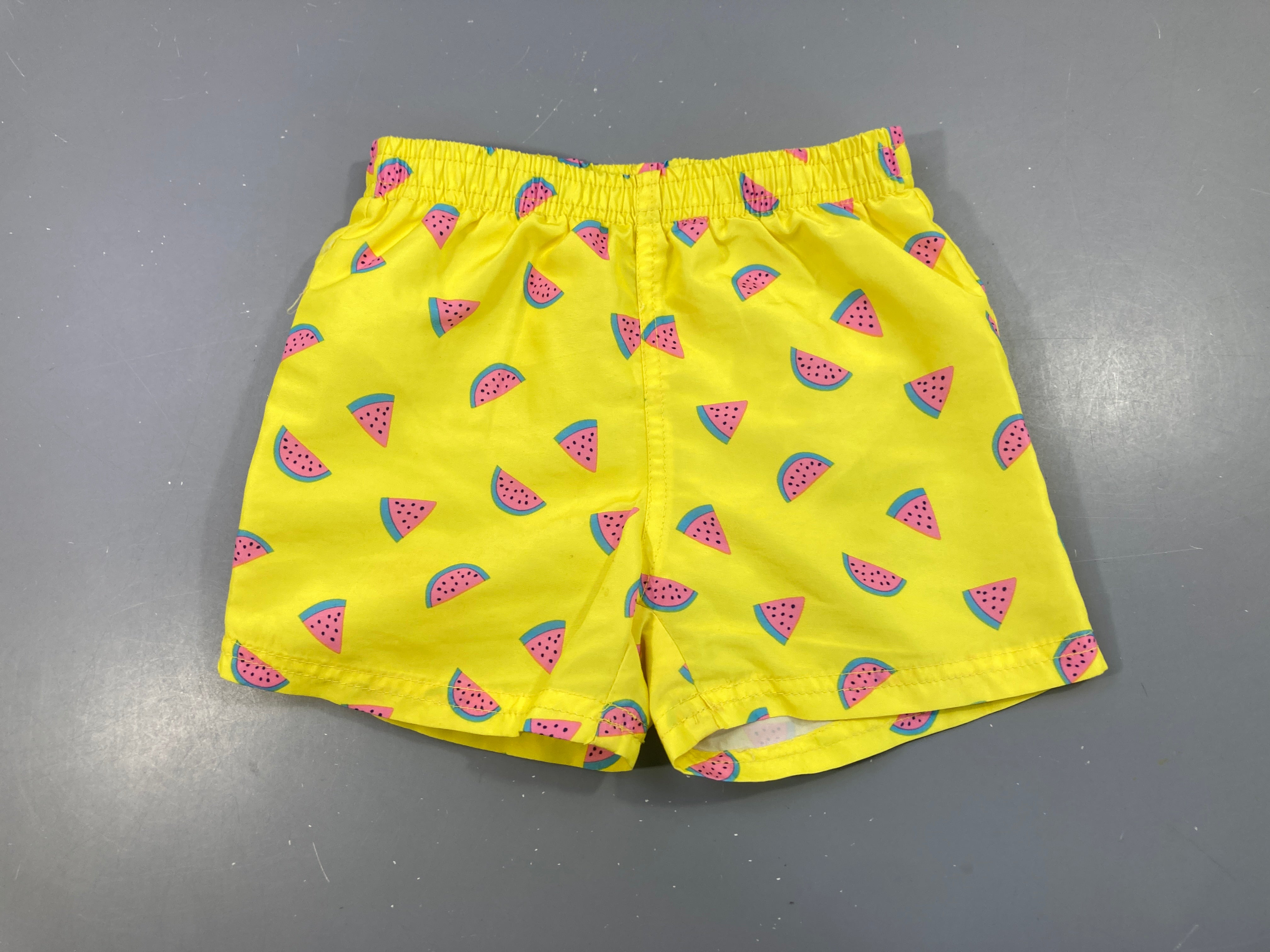 Maillot short jaune pastèques