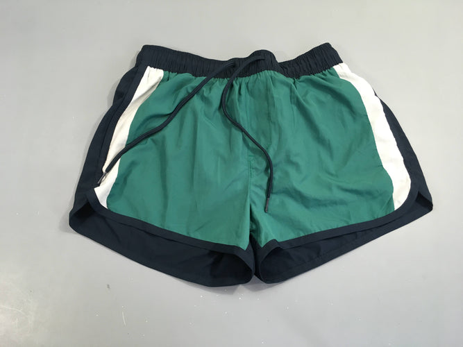 Maillot short bleu marine/vert/blanc, moins cher chez Petit Kiwi