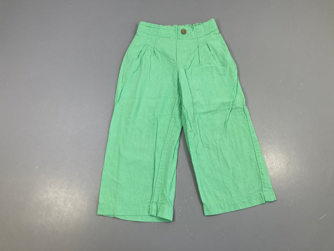 Pantalon large coton vert, moins cher chez Petit Kiwi