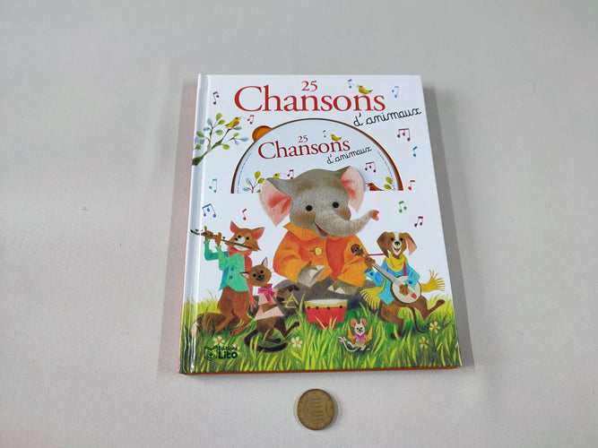 25 chansons d'animaux avec CD, moins cher chez Petit Kiwi