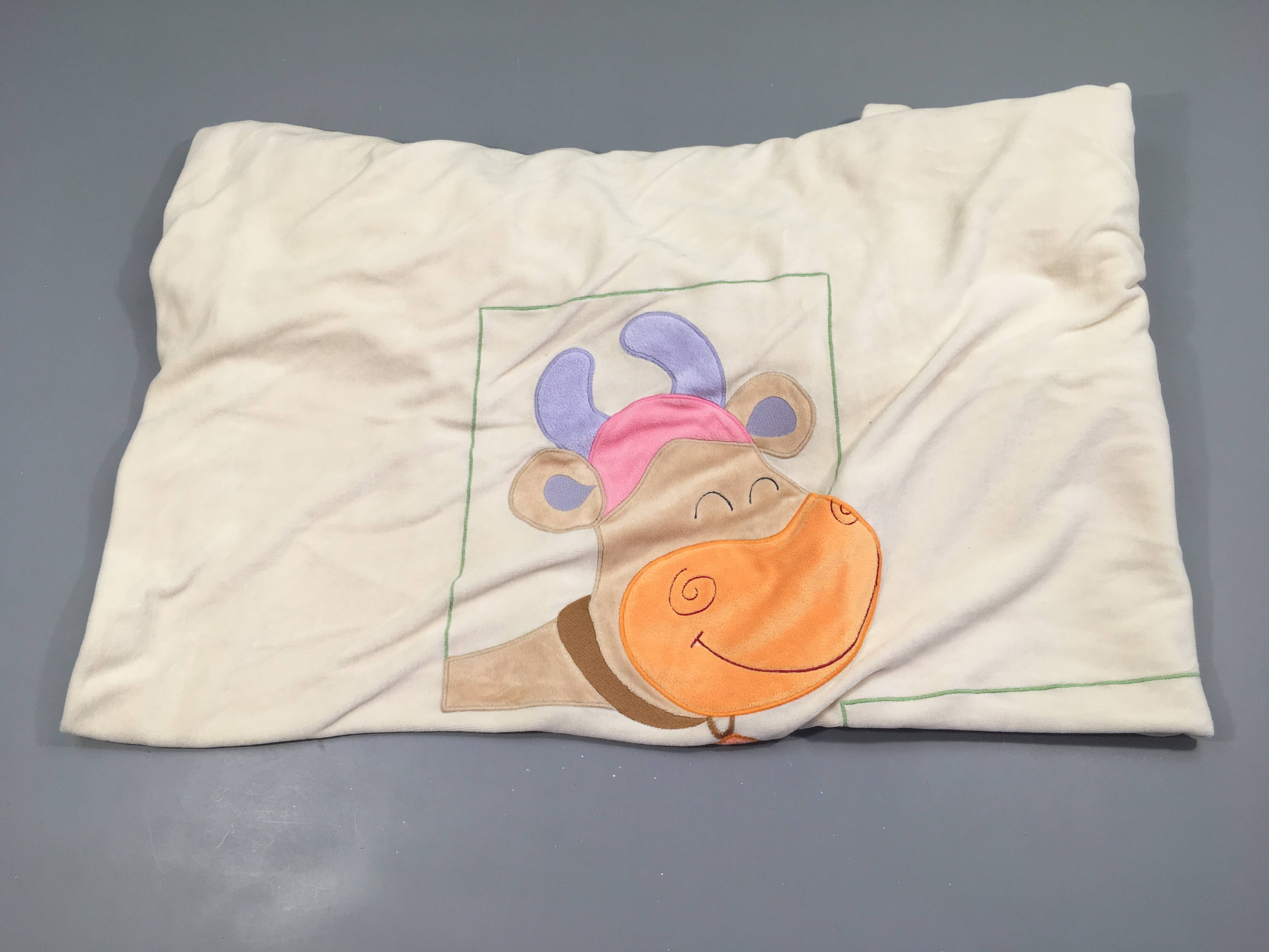 Housse de couette velours écru vache