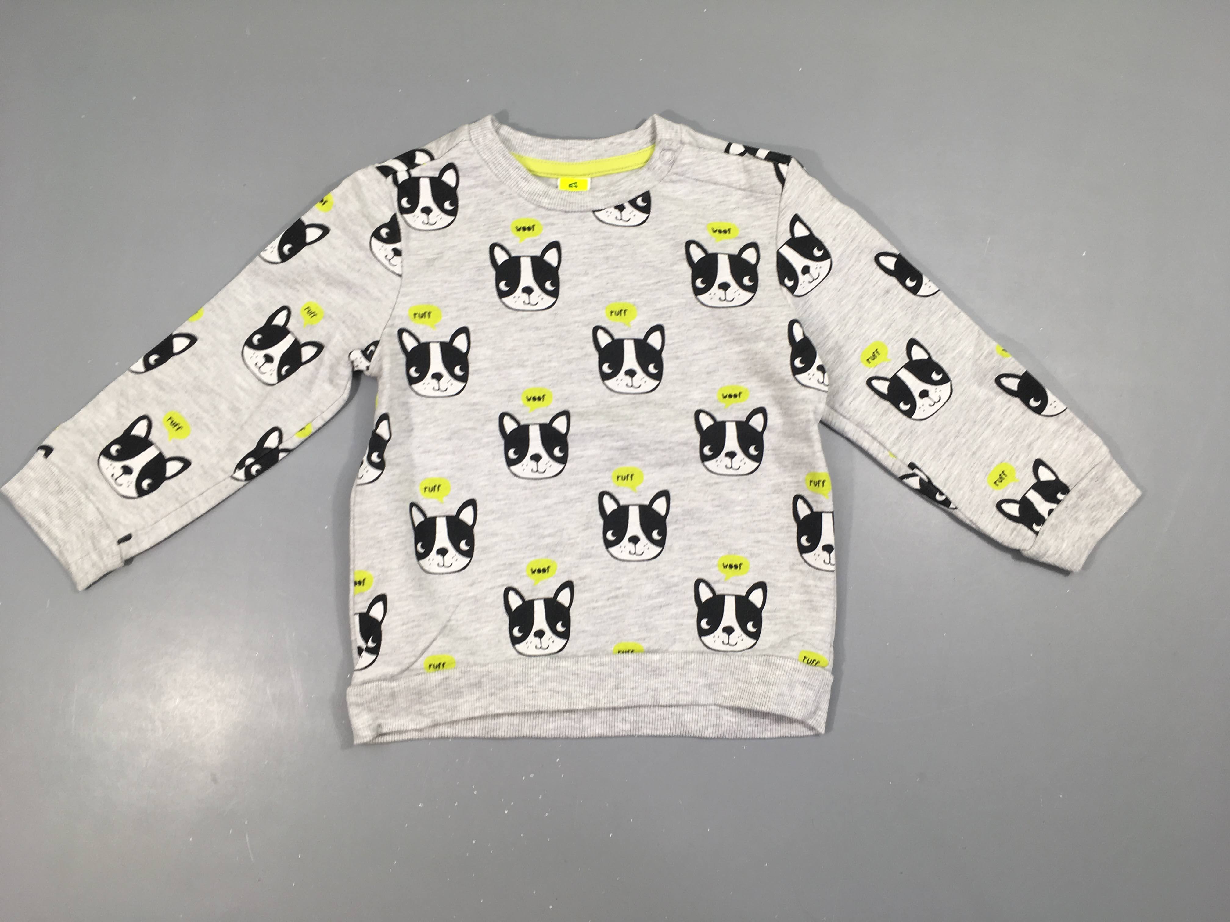 Sweat gris flammé chiens