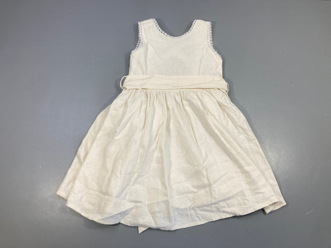 Robe de cérémonie s.m 55% lin écru, moins cher chez Petit Kiwi