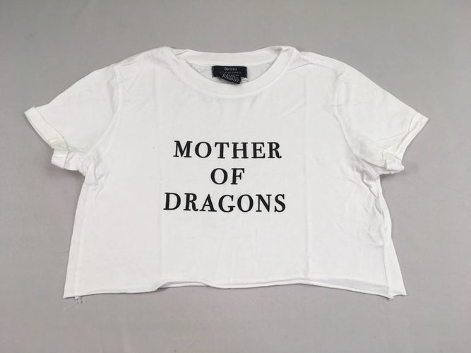 T-shirt m.c court blanc Mother of dragons, XS, moins cher chez Petit Kiwi