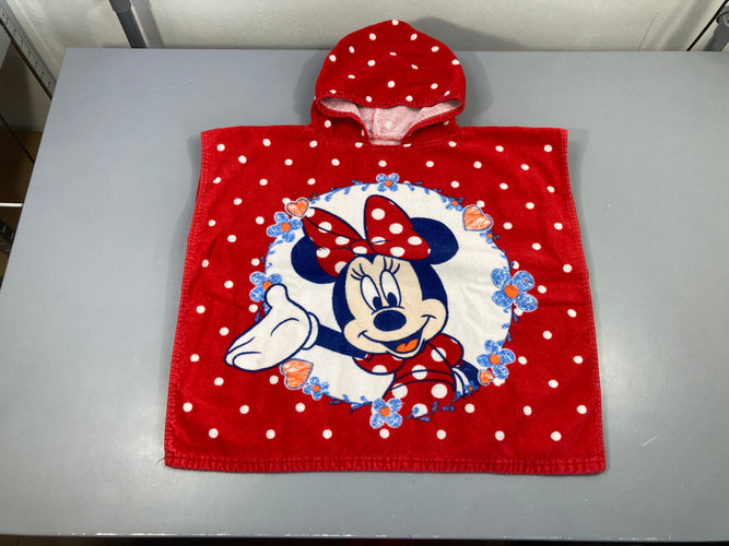 Cape de bain Minnie rouge, moins cher chez Petit Kiwi