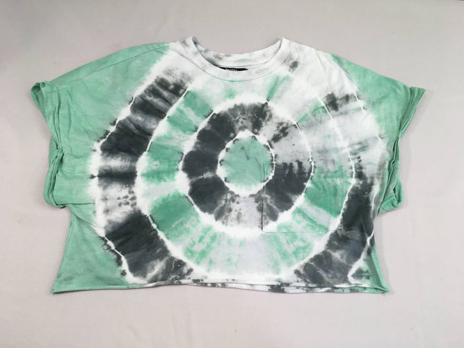 T-shirt m.c court tie&dye vert/gris poche, XS, moins cher chez Petit Kiwi