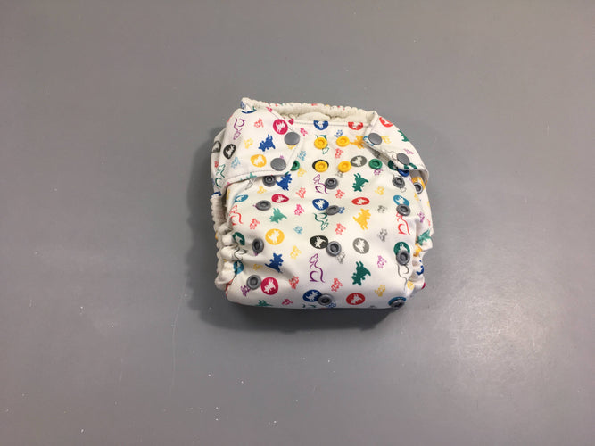 Rumparooz Couche lavable blanche kangourou taille réglable TU, moins cher chez Petit Kiwi