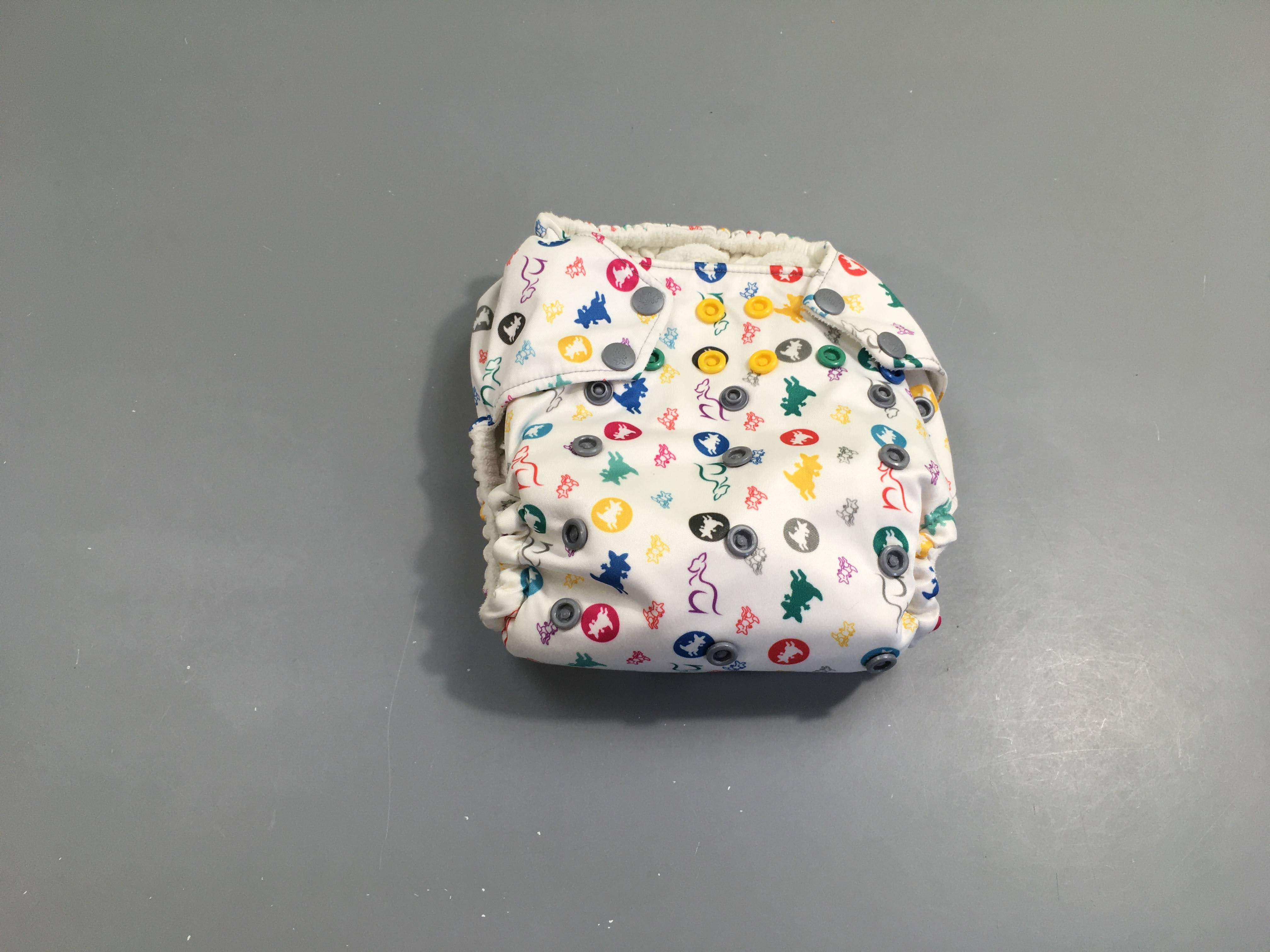 Rumparooz Couche lavable blanche kangourou taille réglable TU