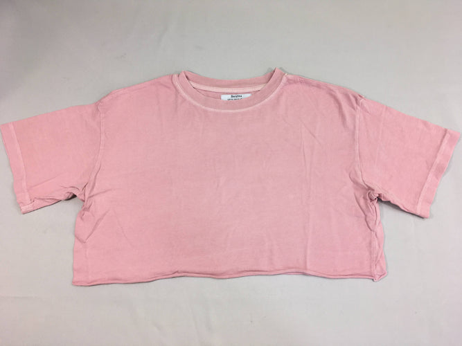 T-shirt m.c court rose pâle effet délavé, XS, moins cher chez Petit Kiwi