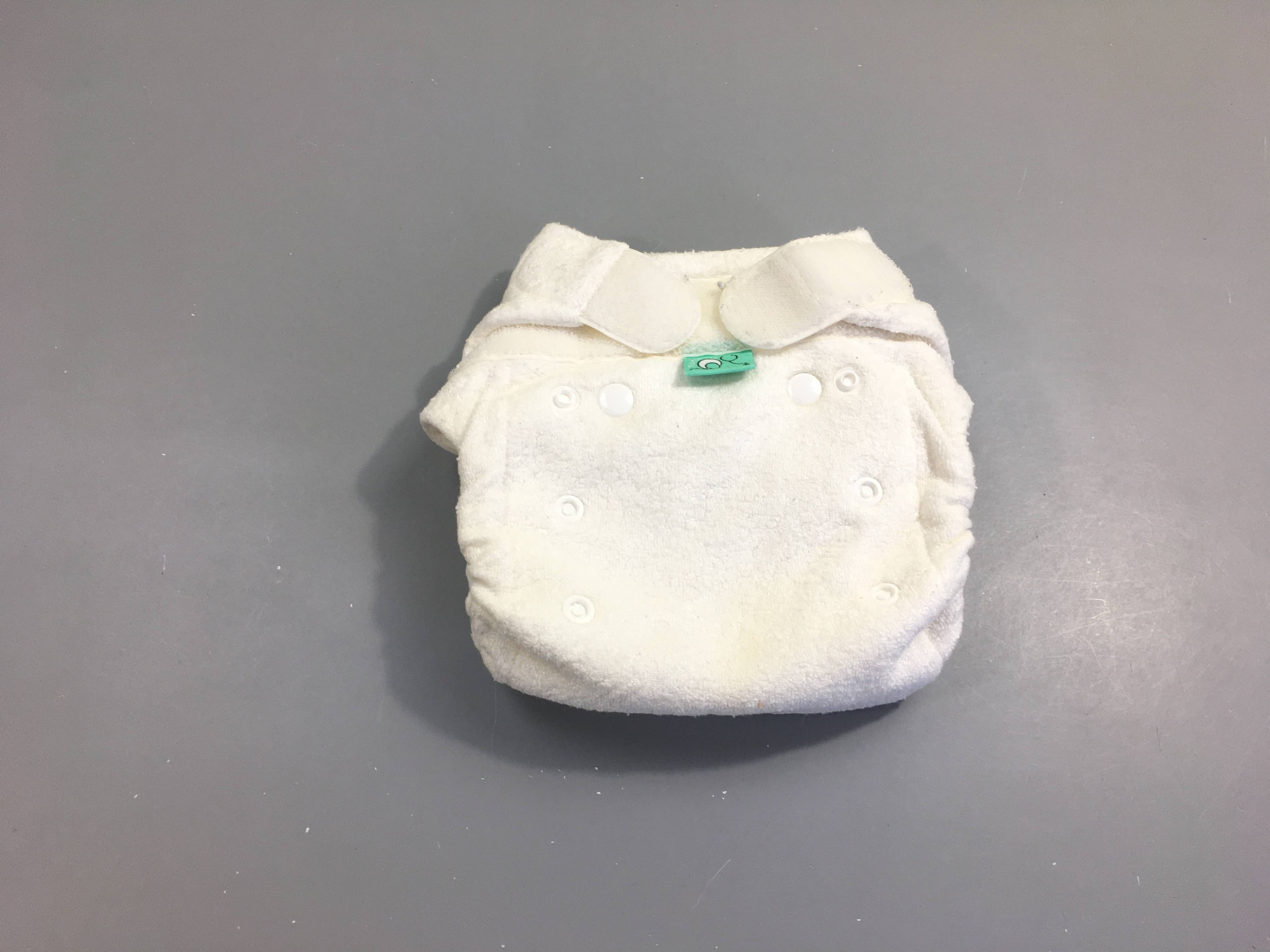 Couche lavable blanche Bamboozle Totsbots, taille 2, 4 à 18 kg