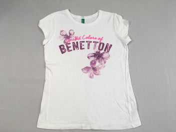 T-shirt m.c blanc fleurs united colors of benetton