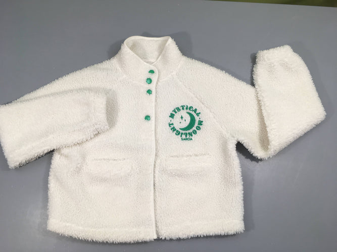 Gilet Teddy blanc Mistical, moins cher chez Petit Kiwi