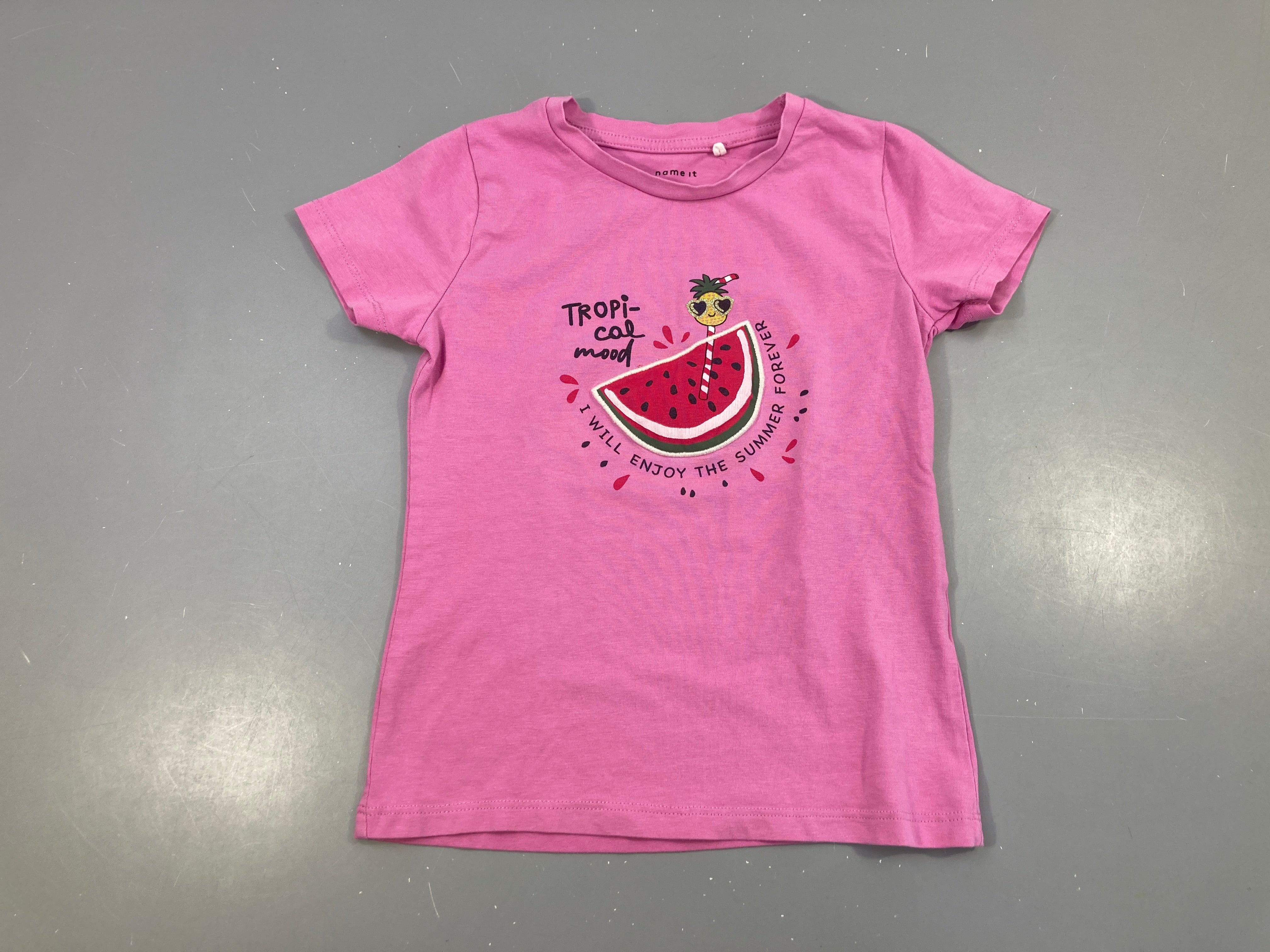 T-shirt m.c rose pastèque