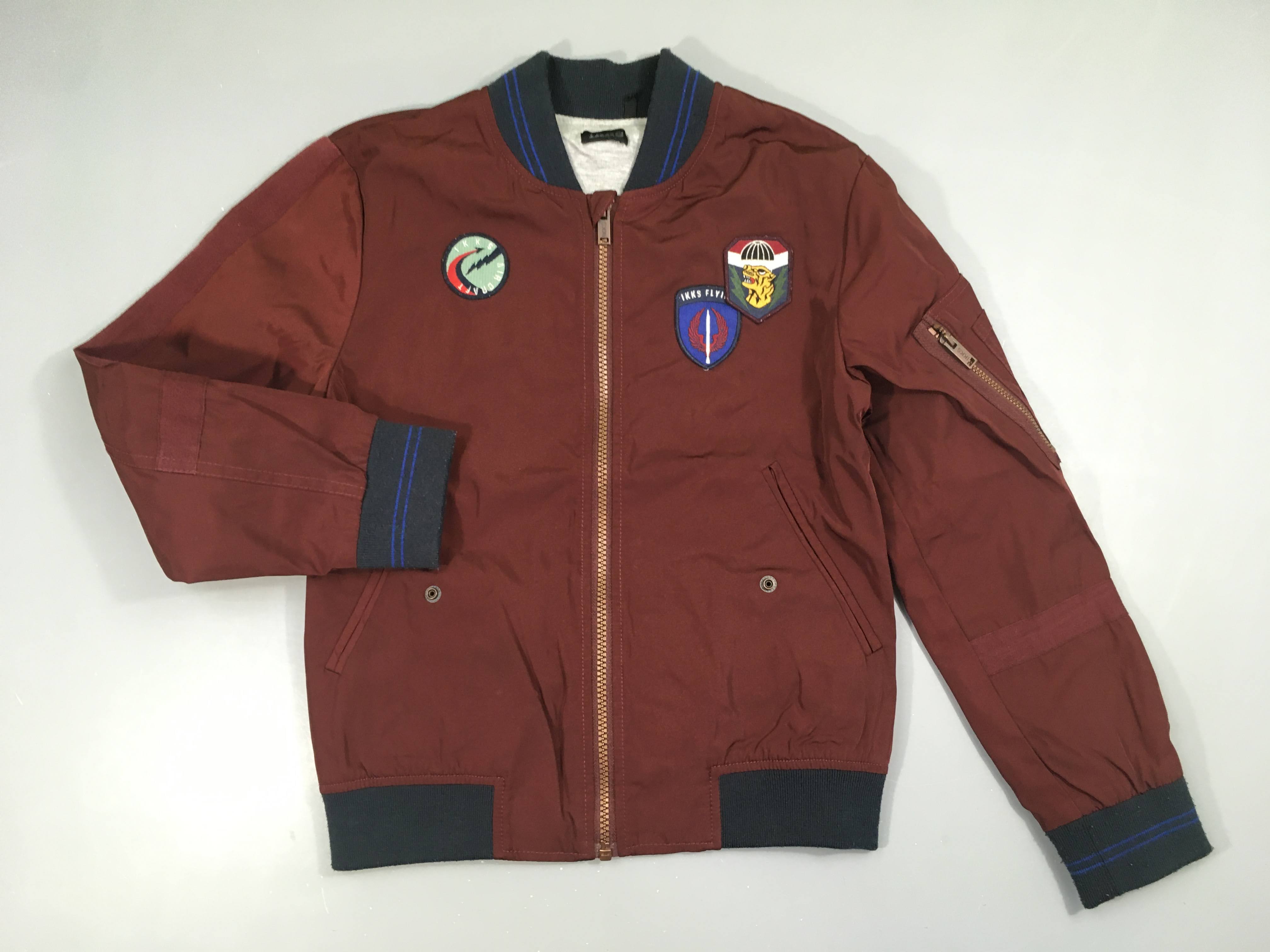 Veste bomber bordeau Ikks-Petite tache arrière manche droite