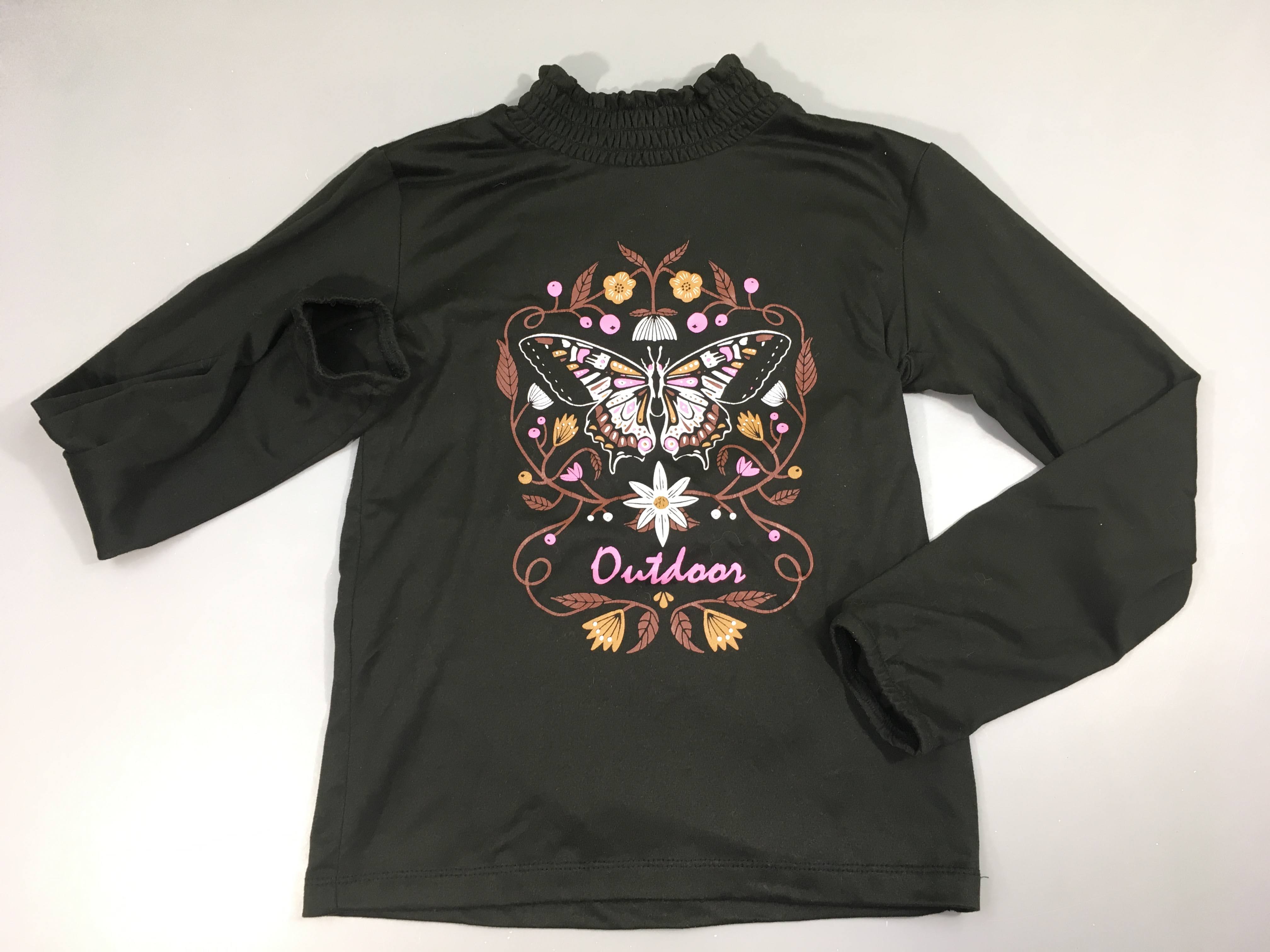 T-shirt m.l com montant noir papillon