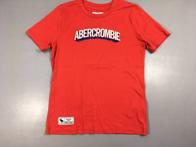 T-shirt m.c rouge Abercrombie-Petite tache ventre, moins cher chez Petit Kiwi