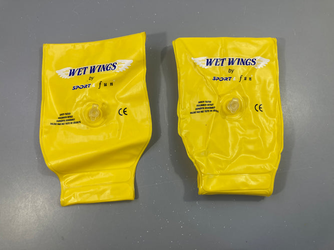 Brassards jaune wet wings, moins cher chez Petit Kiwi