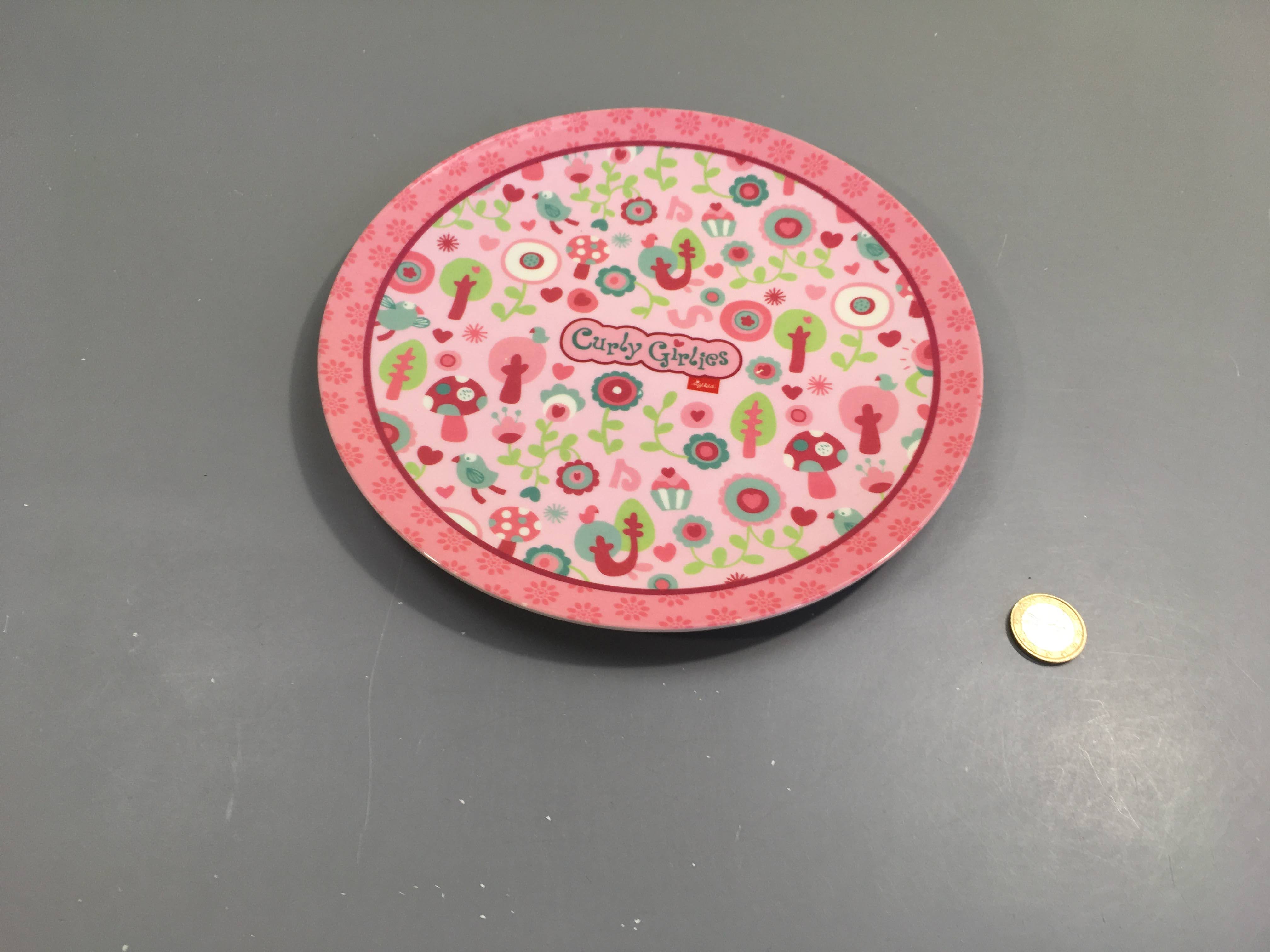 Assiette rose arbre en melamine, Sigikid