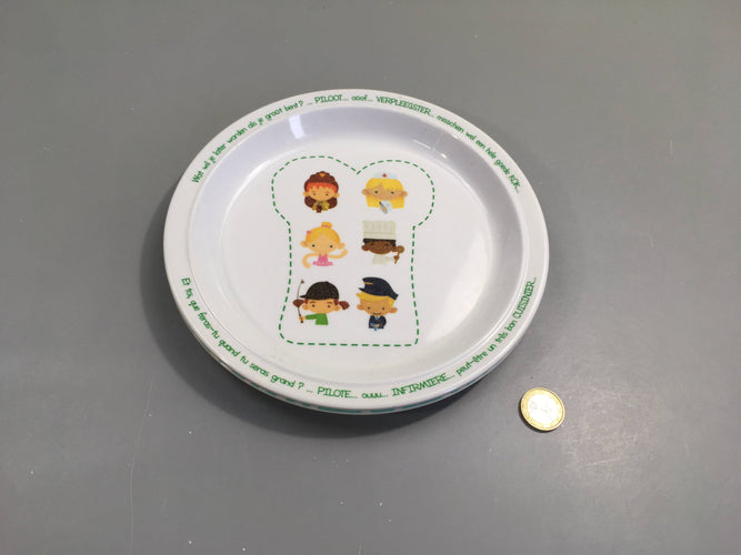 Assiette en mélamine Planta, moins cher chez Petit Kiwi