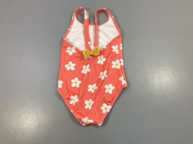 Maillot orange fleuri (taille estimée), moins cher chez Petit Kiwi