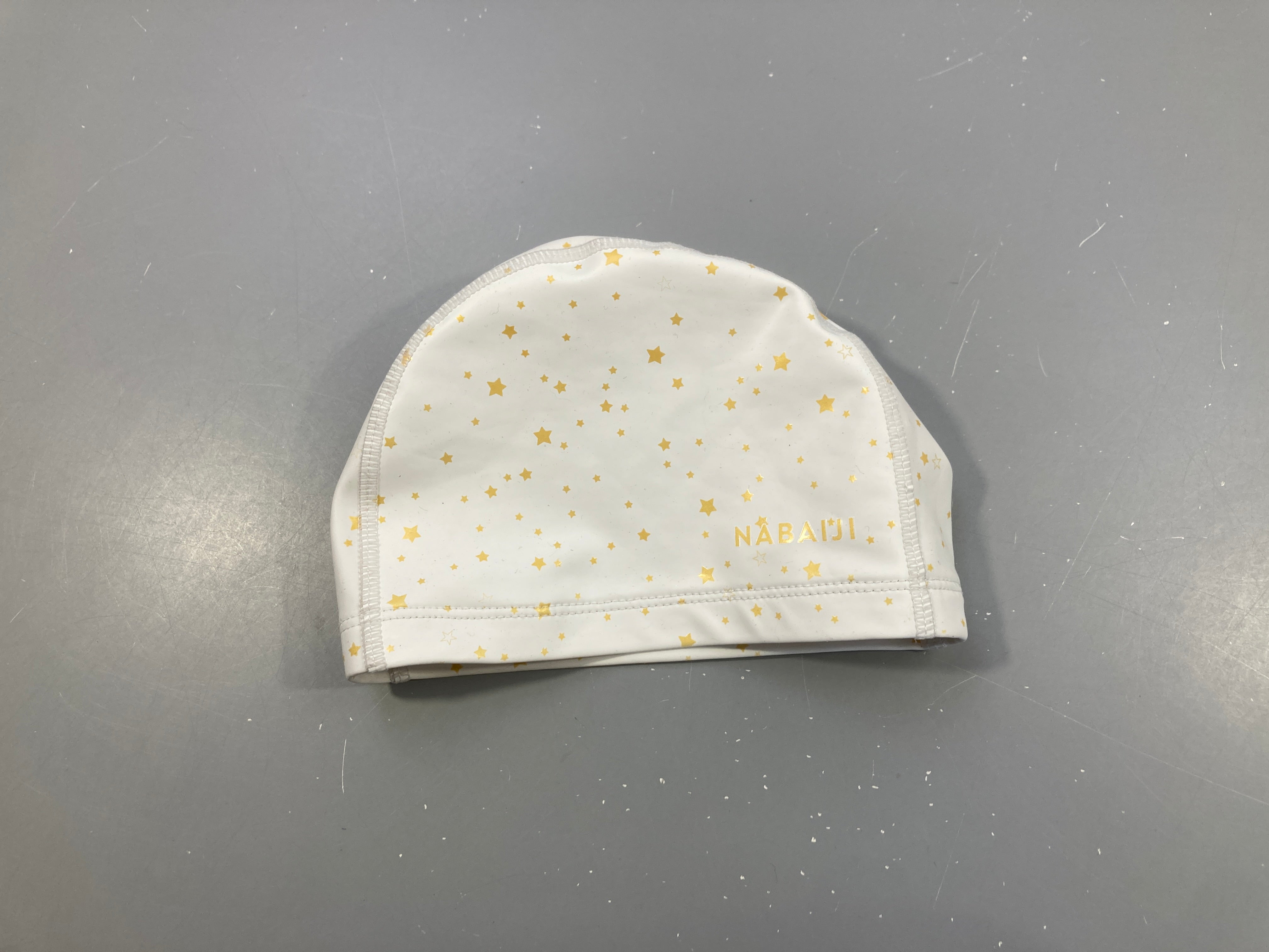 Bonnet de natation blanc étoiles