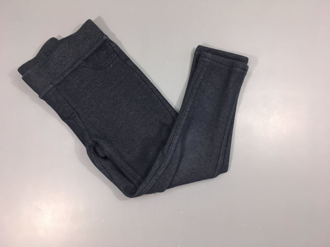 Tregging texturé bleu foncé chiné gris, moins cher chez Petit Kiwi