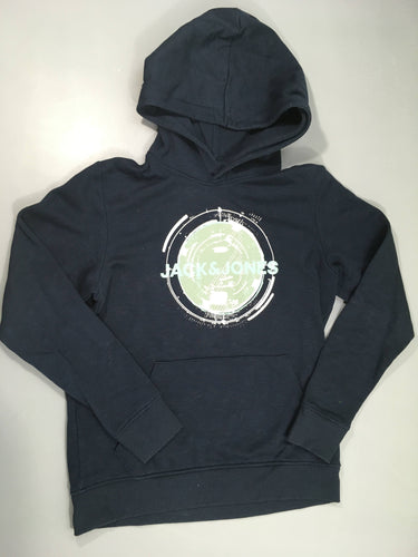 Sweat à capuche bleu foncé rond, moins cher chez Petit Kiwi