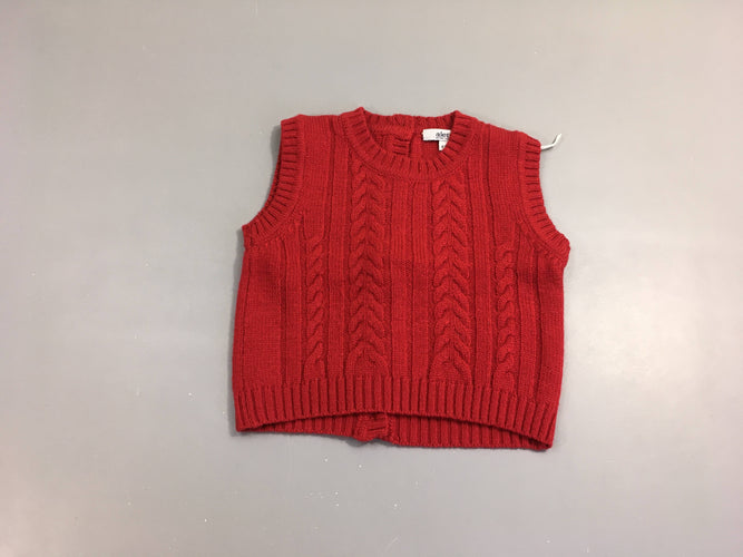 NEUF Gilet s.m rouge, 92% laine, 8% cashmere, Aletta, moins cher chez Petit Kiwi