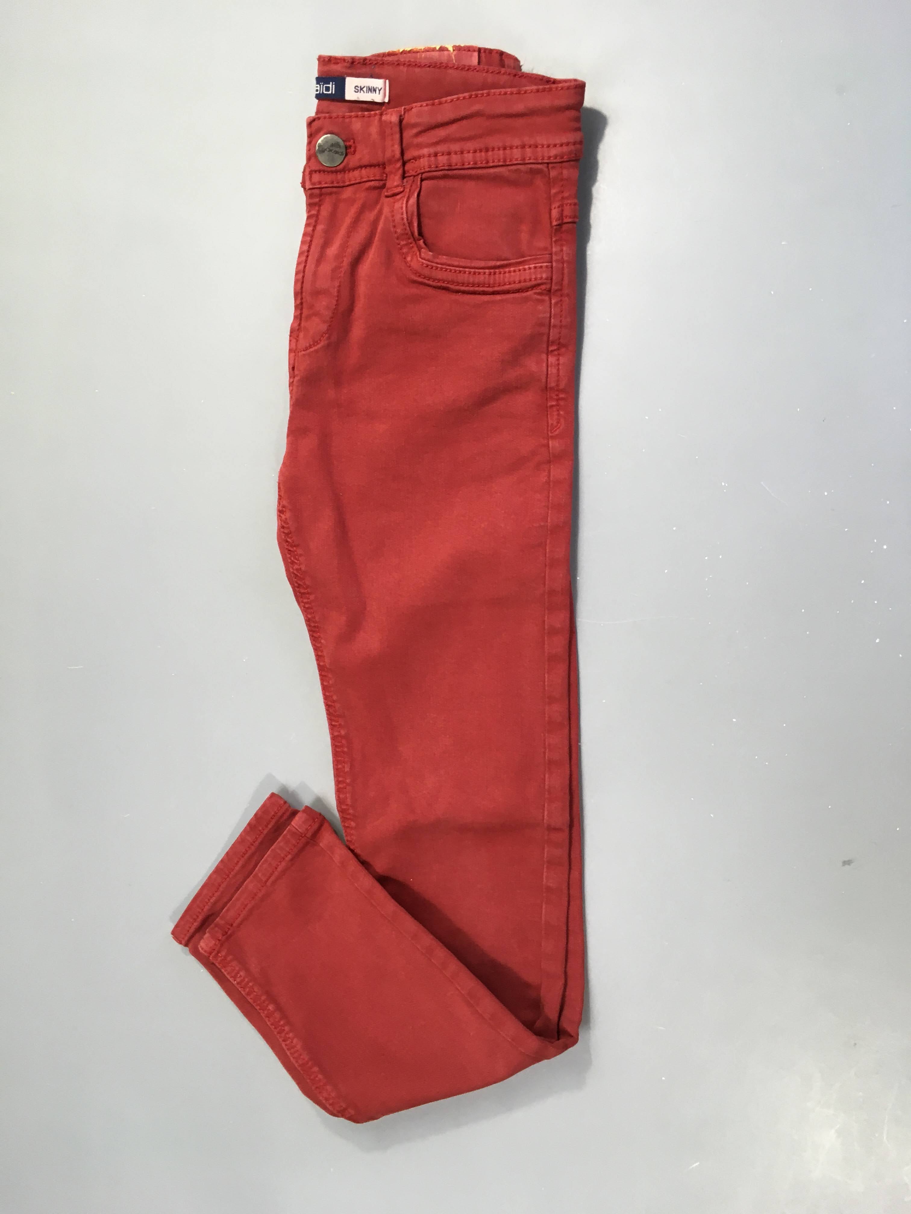 Pantalon stretch rouge Skinny