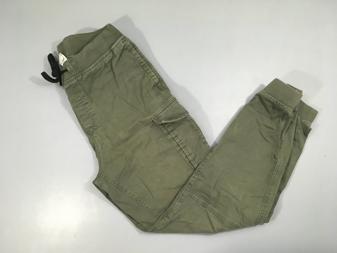 Pantalon cargo kaki taille et chevilles élastiques, moins cher chez Petit Kiwi