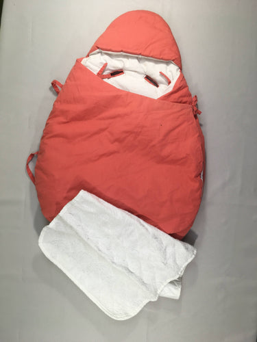 Nid d'ange rouge clair transformable en tapis à langer - avec tapis à langer lavable, moins cher chez Petit Kiwi
