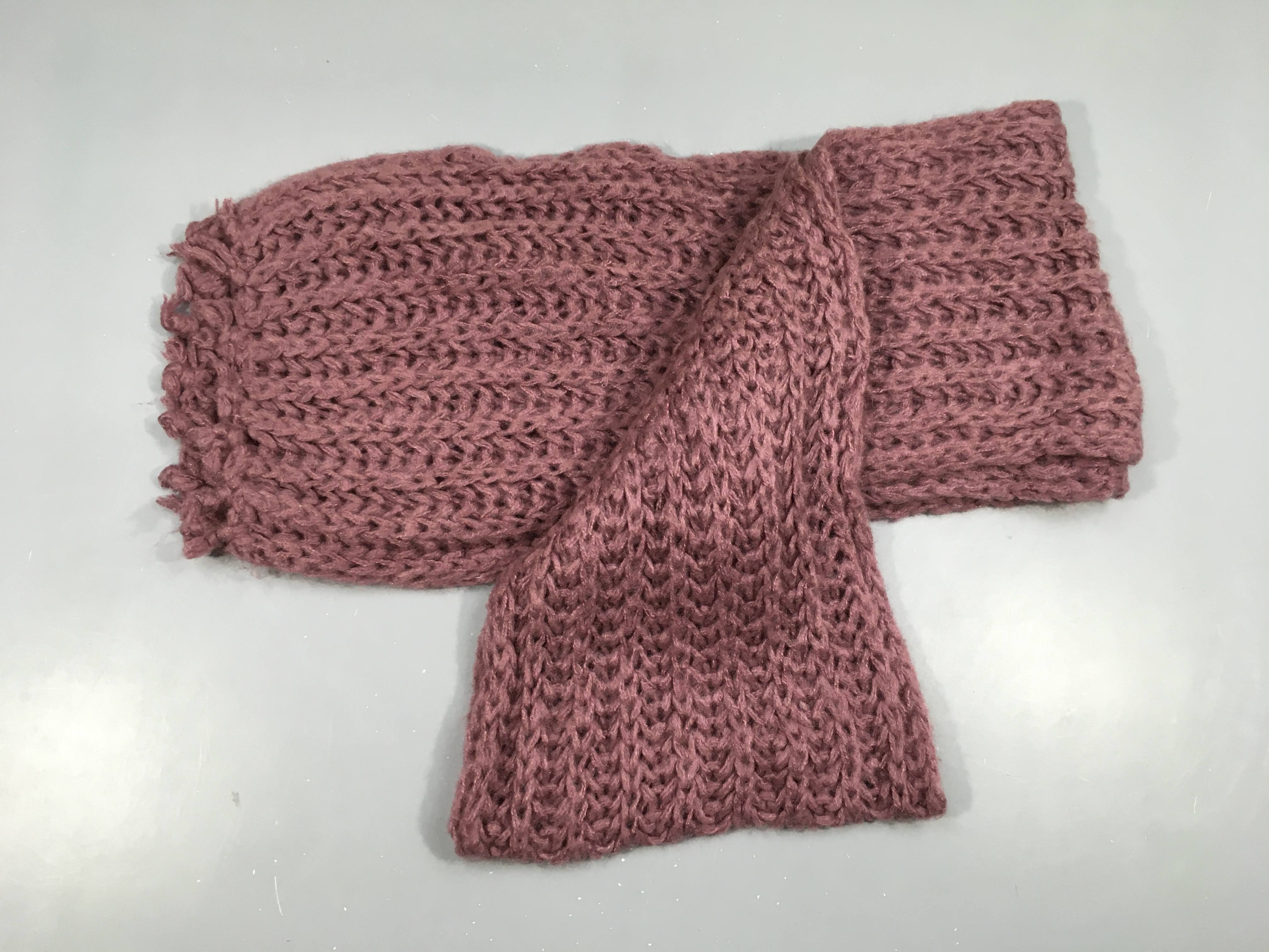 Echarpe mailles parmes