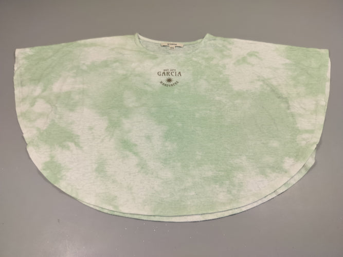 T-shirt m.c vert flammé style tie and dye "EST 1972  Garcia".Très légèrement bouloché., moins cher chez Petit Kiwi