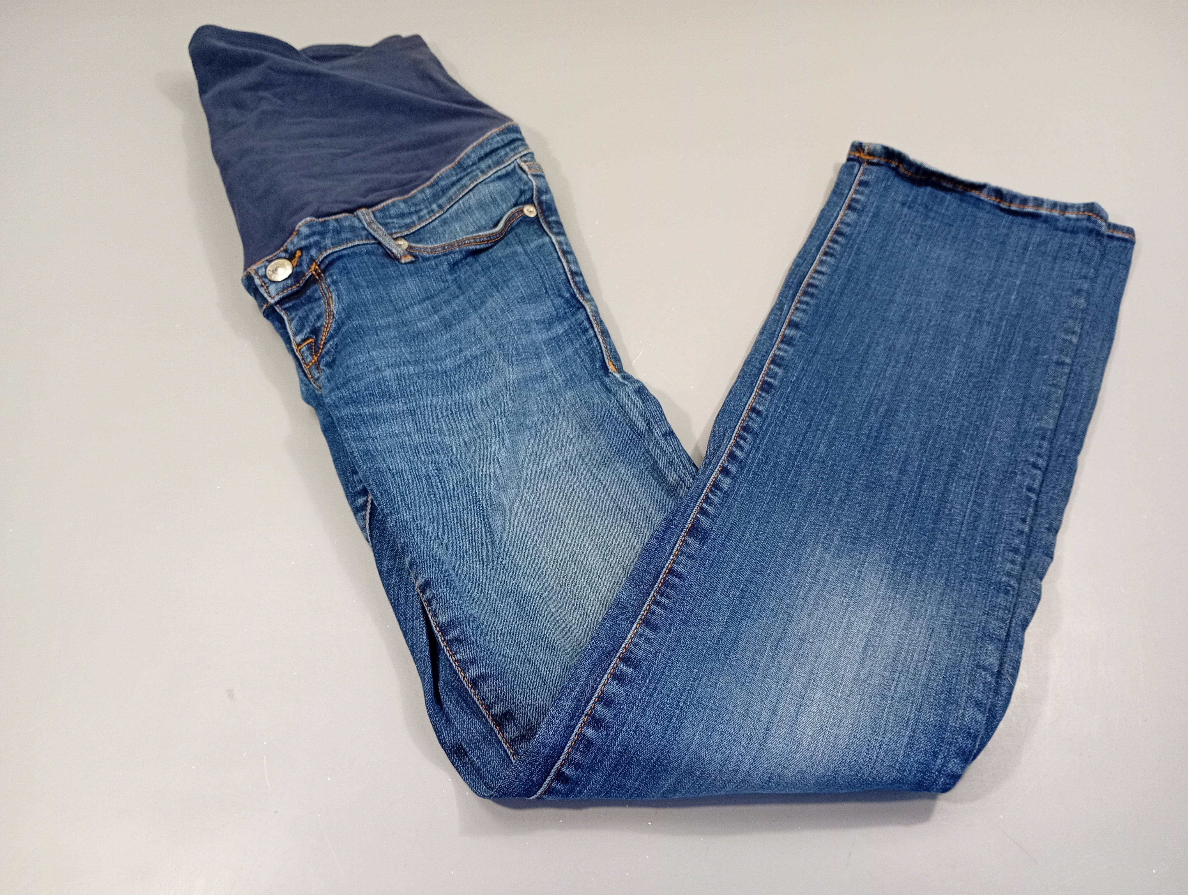 Pantalon denim de grossesse bleu foncé