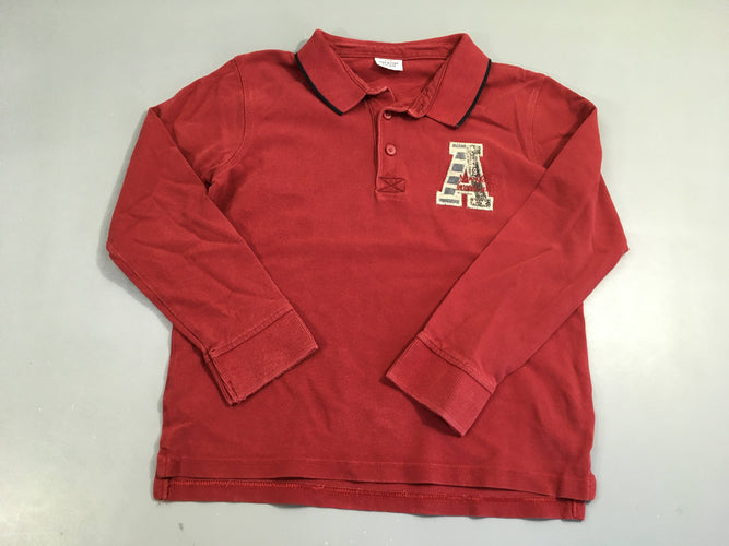 Polo m.l rouge A, moins cher chez Petit Kiwi