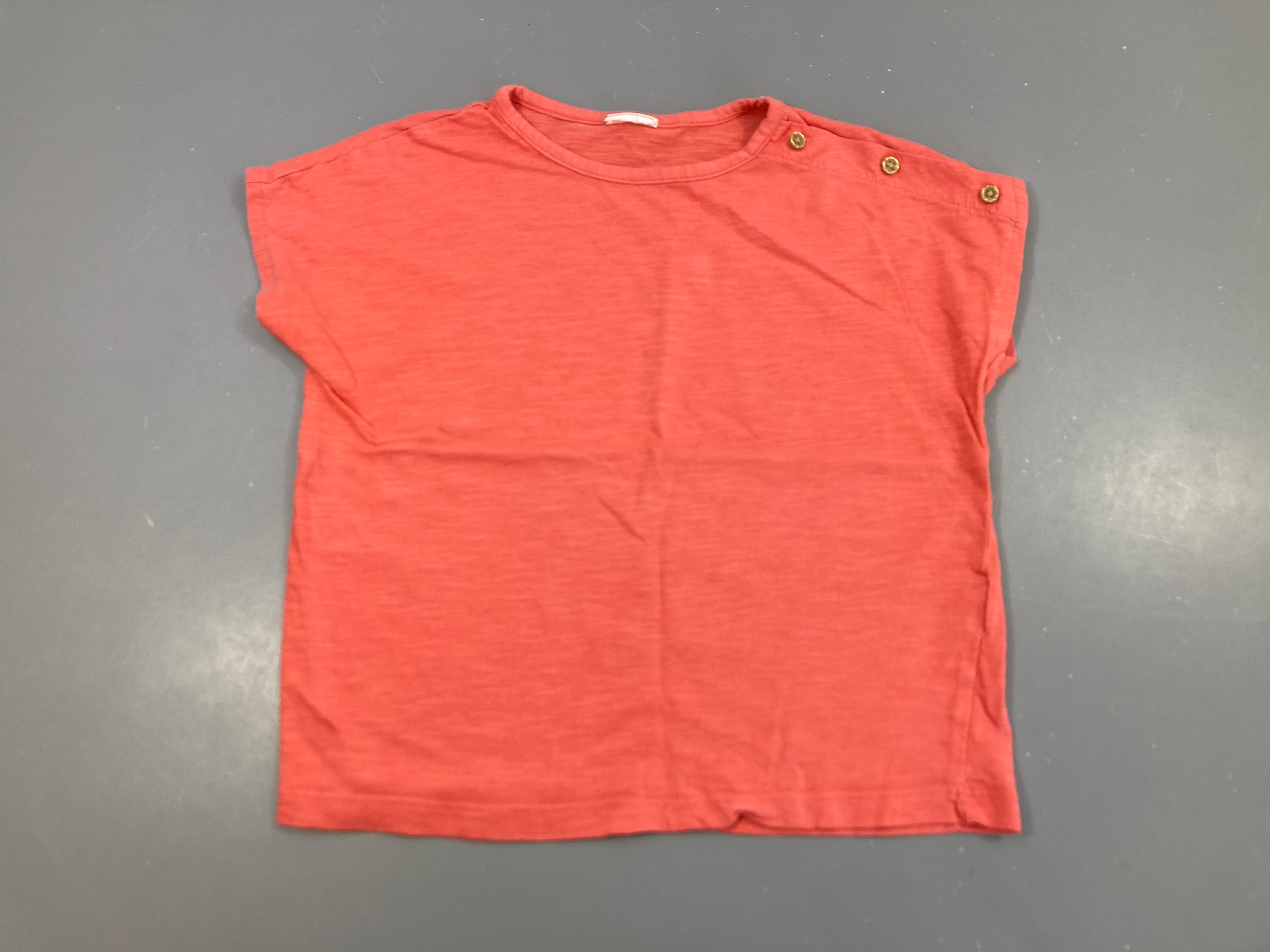 T-shirt m.c orange flammé boutons