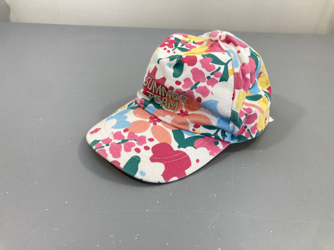 Casquette blanche feuillage Summer team, moins cher chez Petit Kiwi