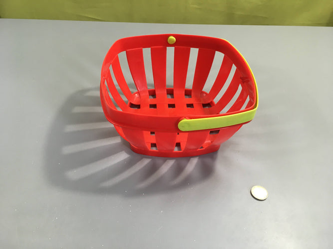 Panier plastique rouge/vert, moins cher chez Petit Kiwi