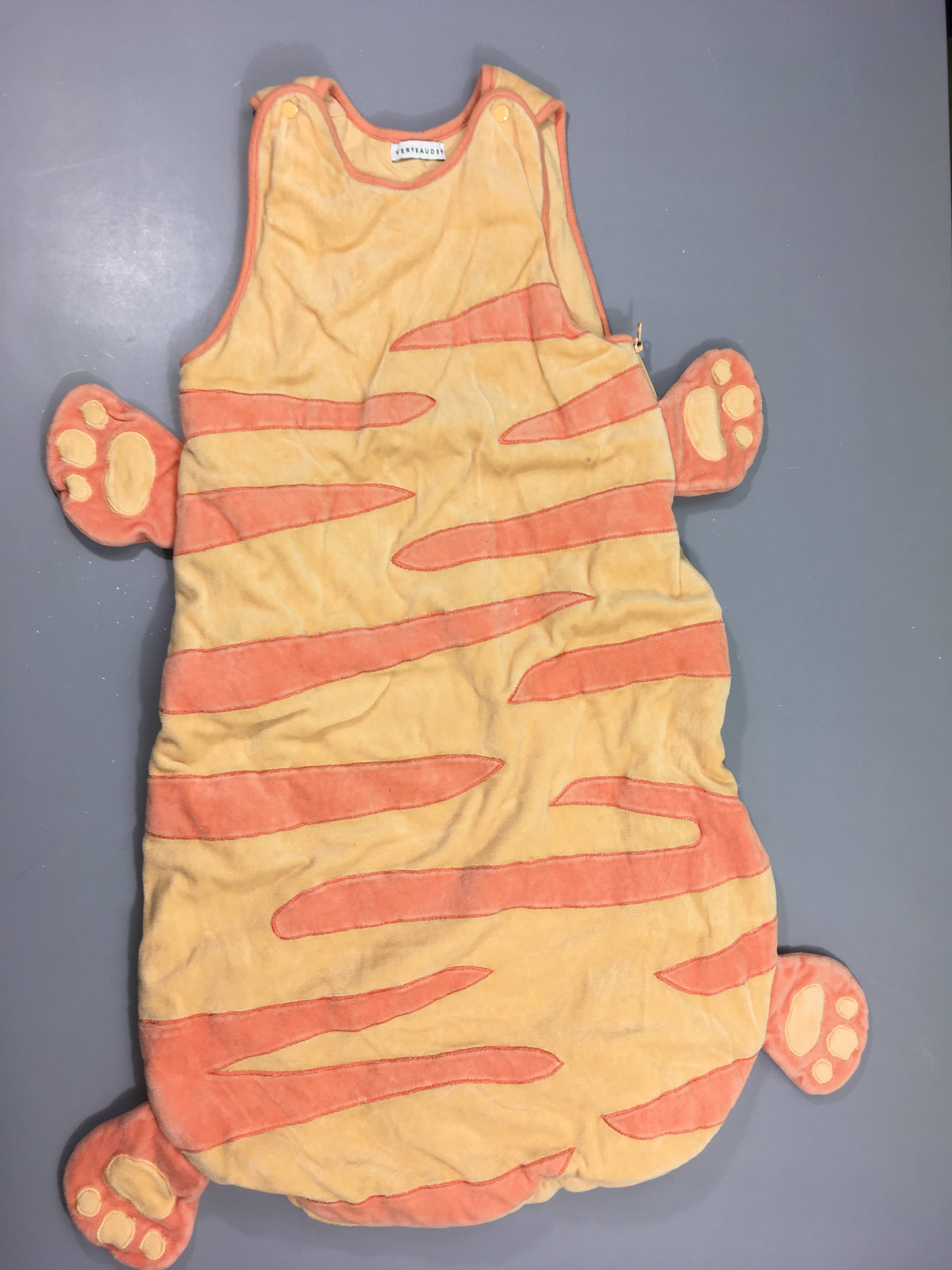 Sac de couchage orangé Félin 90cm