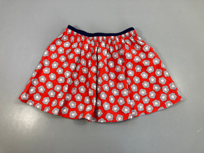 Jupe rouge motifs blanc/bleu, moins cher chez Petit Kiwi