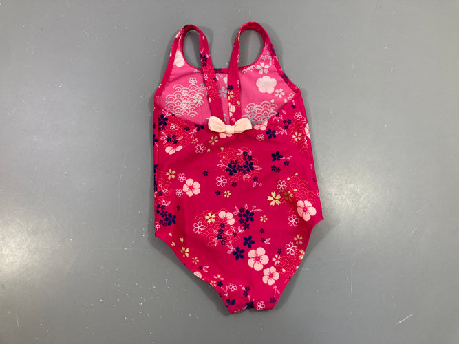 Maillot rose fleurs, Nabaiji, moins cher chez Petit Kiwi